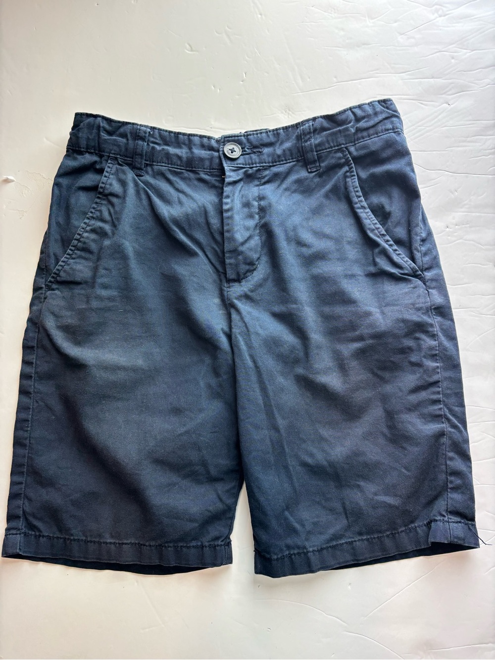 H&M kids Dark Blue Flat Front Cotton Shorts
